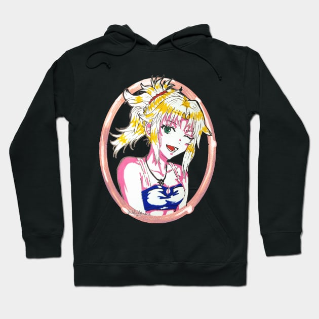 Posca Style Mordred (FGO) Hoodie by Lilynee-